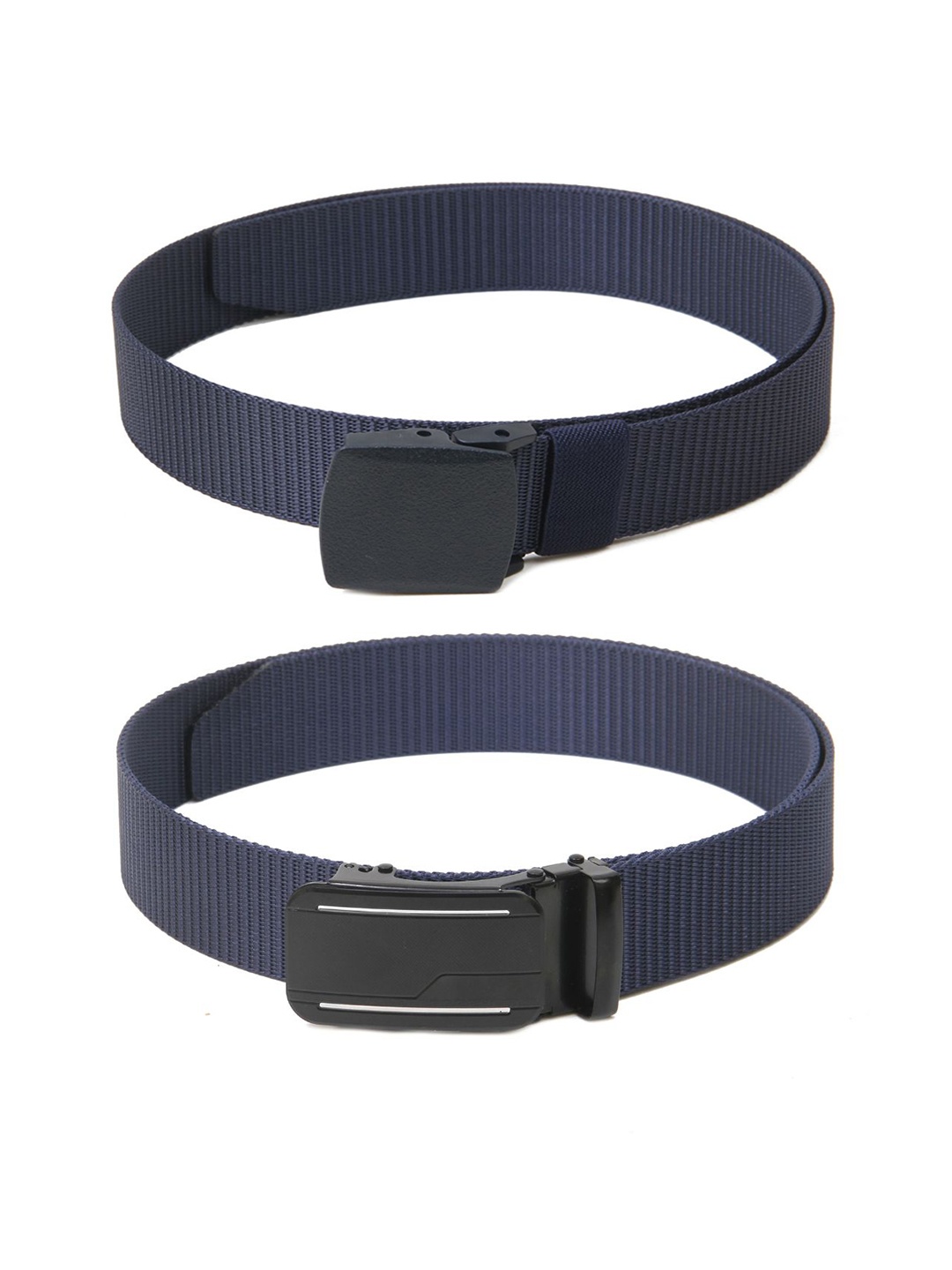 

Calvadoss Women Set of 2 Textured Belt, Navy blue