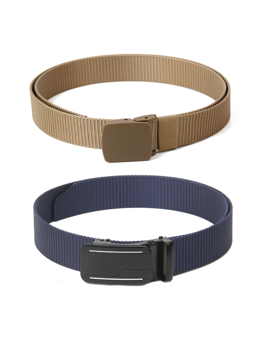 

Calvadoss Women Set Of 2 Textured Canvas Belt, Beige