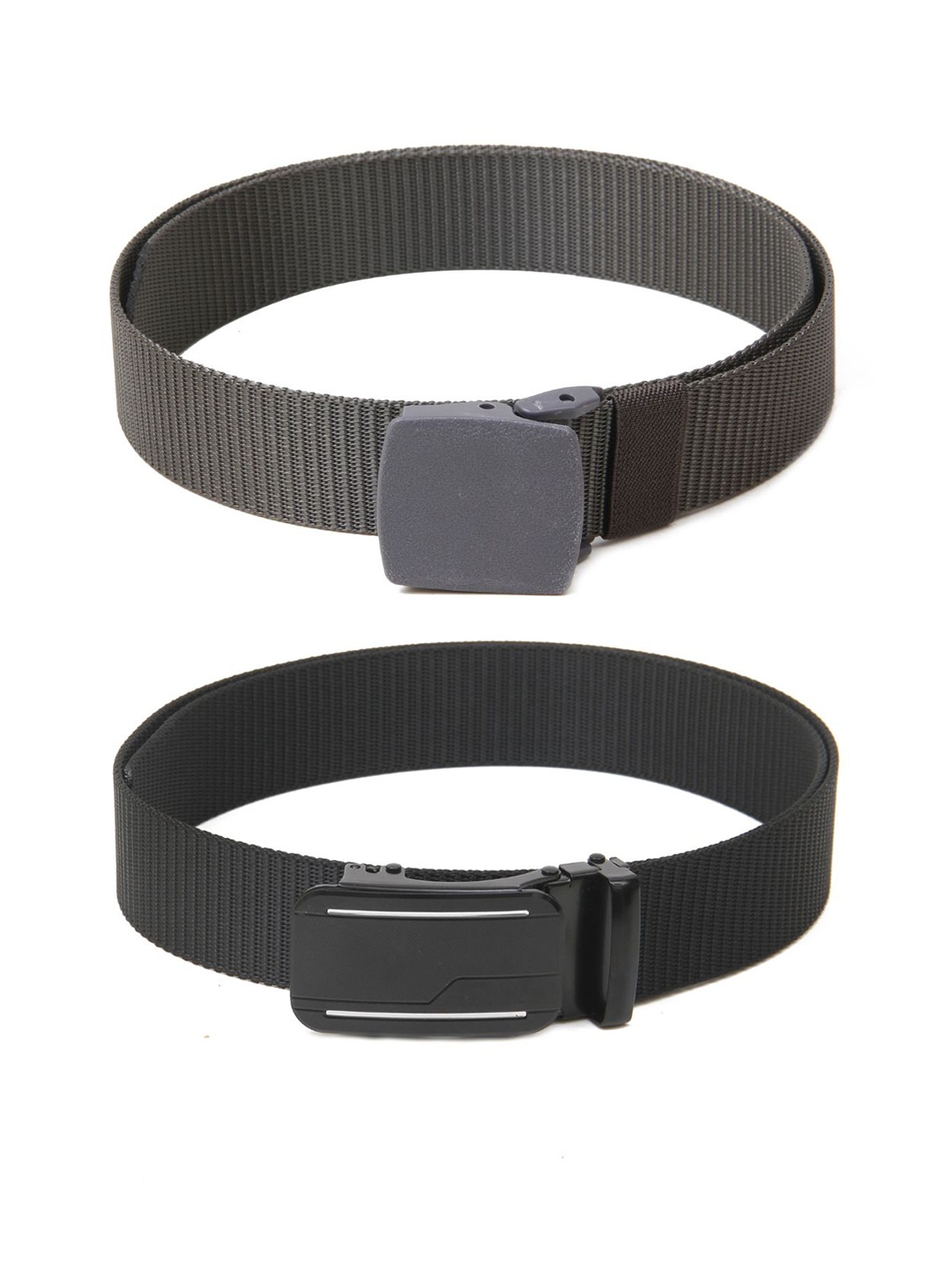 

Calvadoss Women Textured Polyester Canvas Set Of 2 Belts, Grey