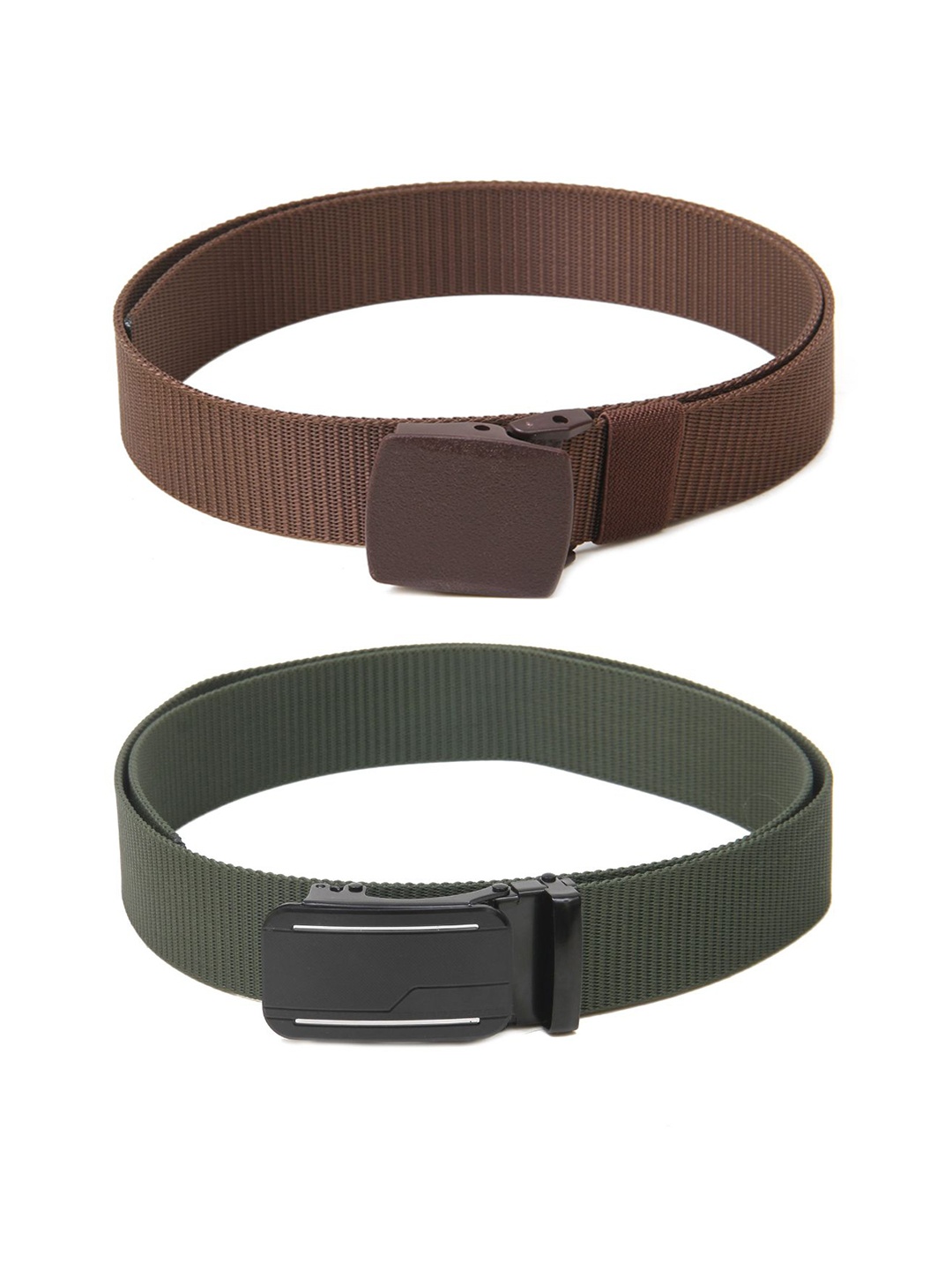 

Calvadoss Women Set Of 2 Textured Canvas Belt, Brown