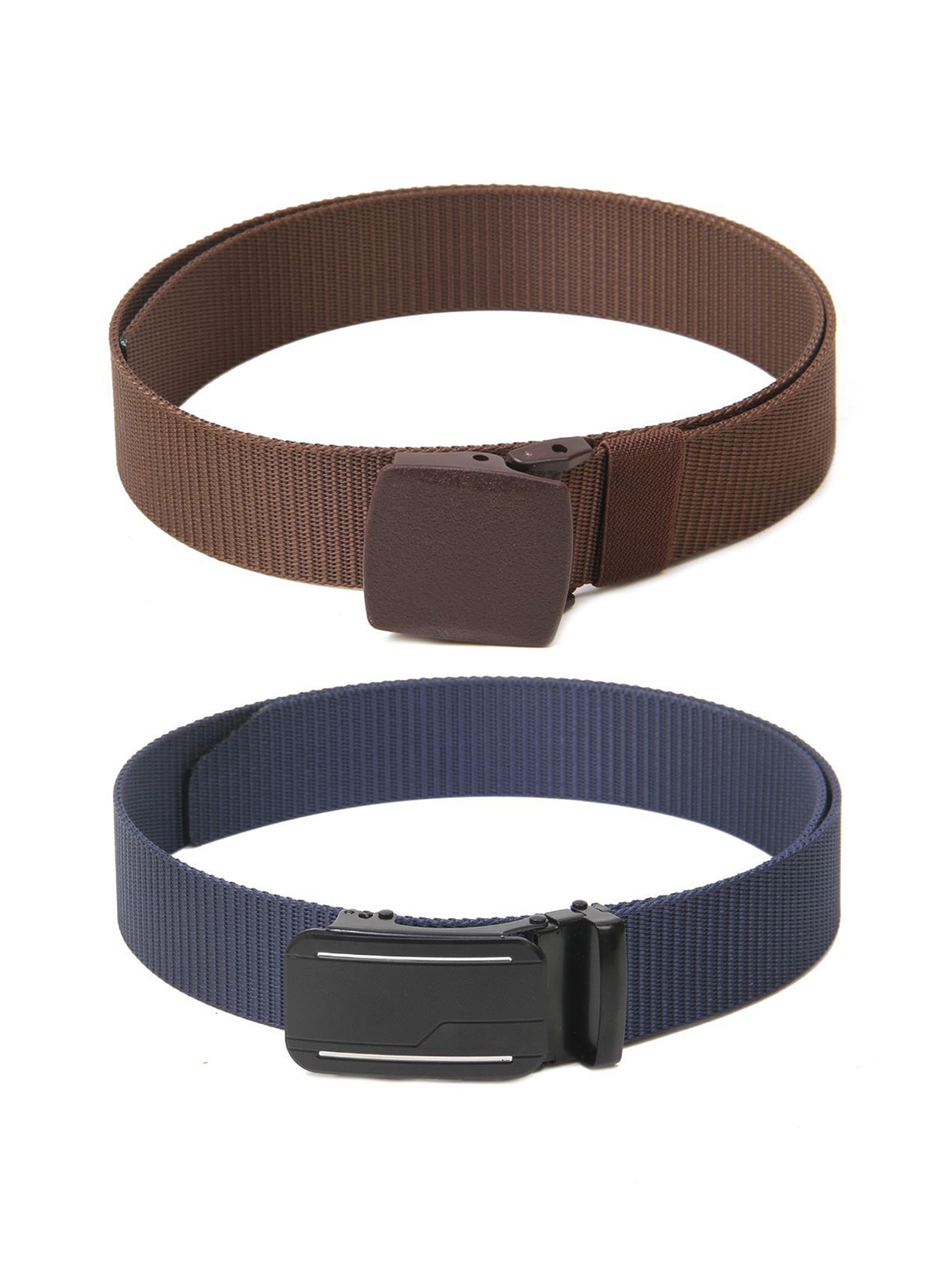 

Calvadoss Women Set of 2 Textured Belts, Brown