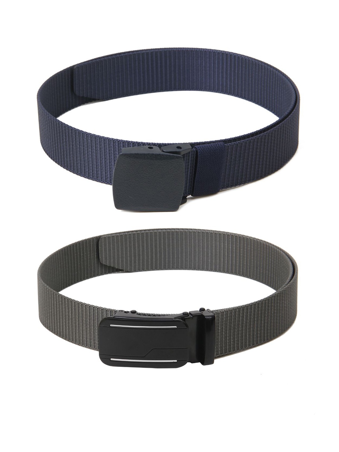 

Calvadoss Women Textured Polyester Canvas Set Of 2 Belts, Navy blue