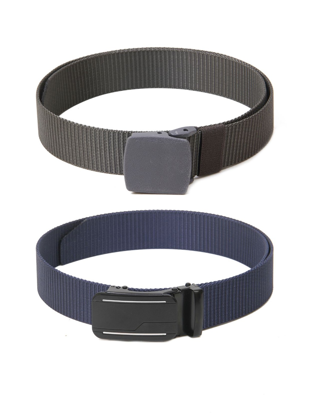 

Calvadoss Women Textured Polyester Canvas Set Of 2 Belts, Grey