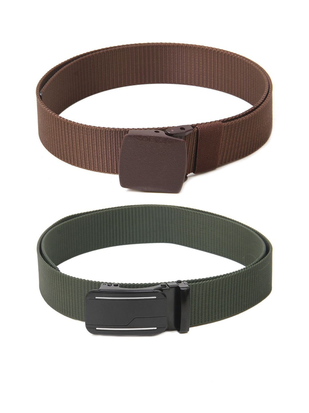 

Calvadoss Set of 2 Men Polyester Canvas Belt, Brown
