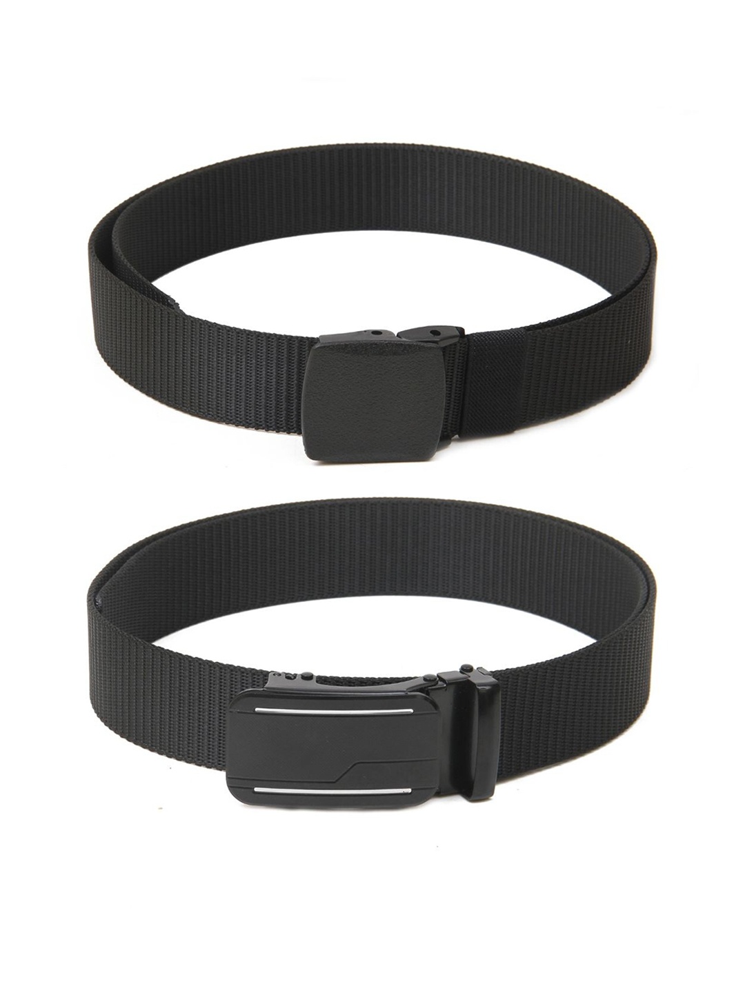 

Calvadoss Set of 2 Men Polyester Canvas Belt, Black
