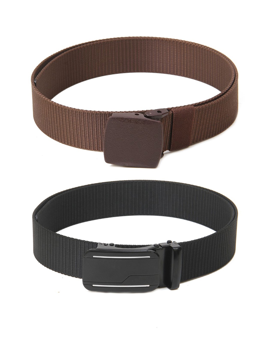 

Calvadoss Set of 2 Men Polyester Canvas Belt, Brown