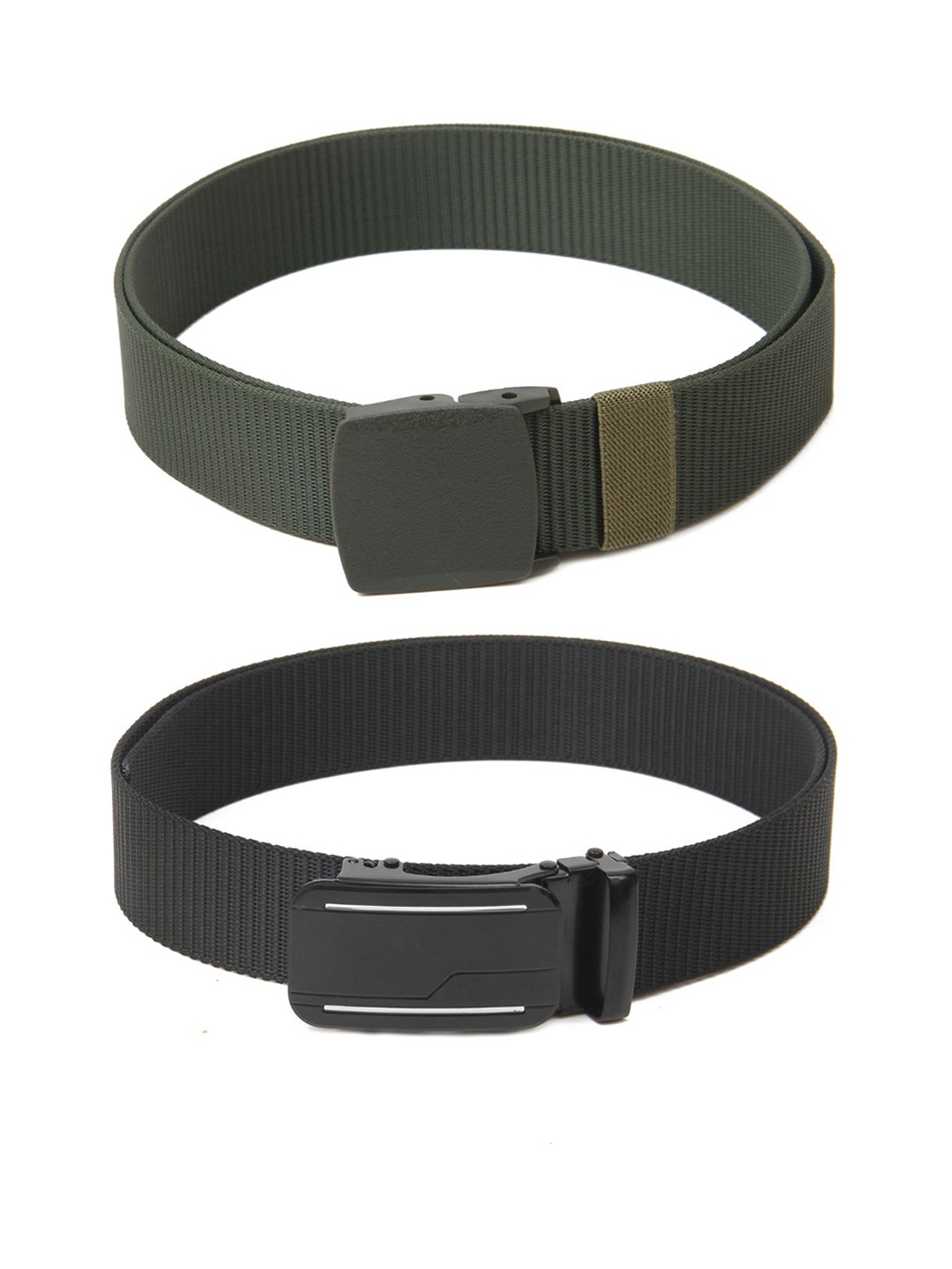 

Calvadoss Set of 2 Men Polyester Canvas Belt, Green