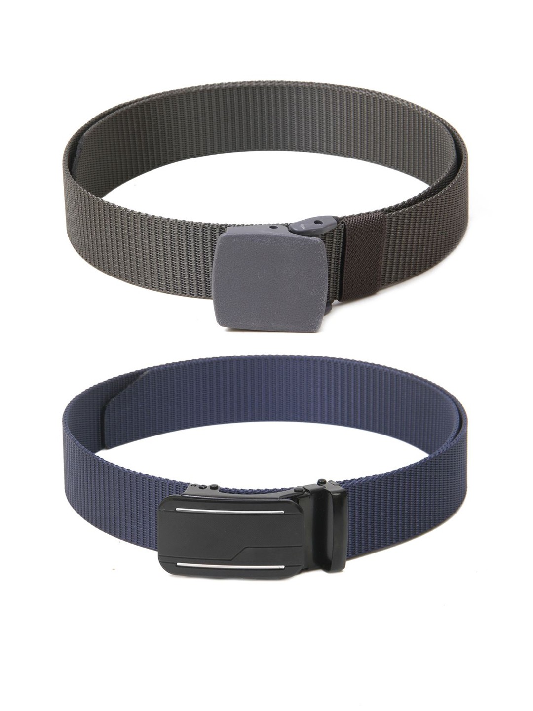 

Calvadoss Set of 2 Men Polyester Canvas Belt, Grey