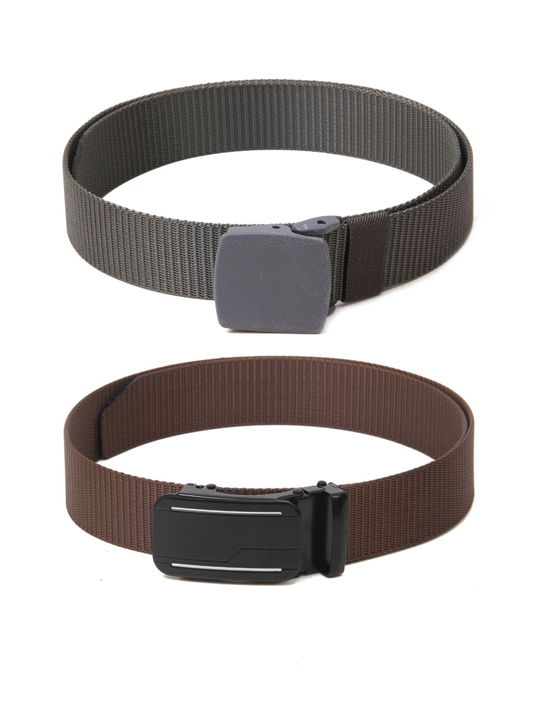 

Calvadoss Set of 2 Men Polyester Canvas Belt, Grey