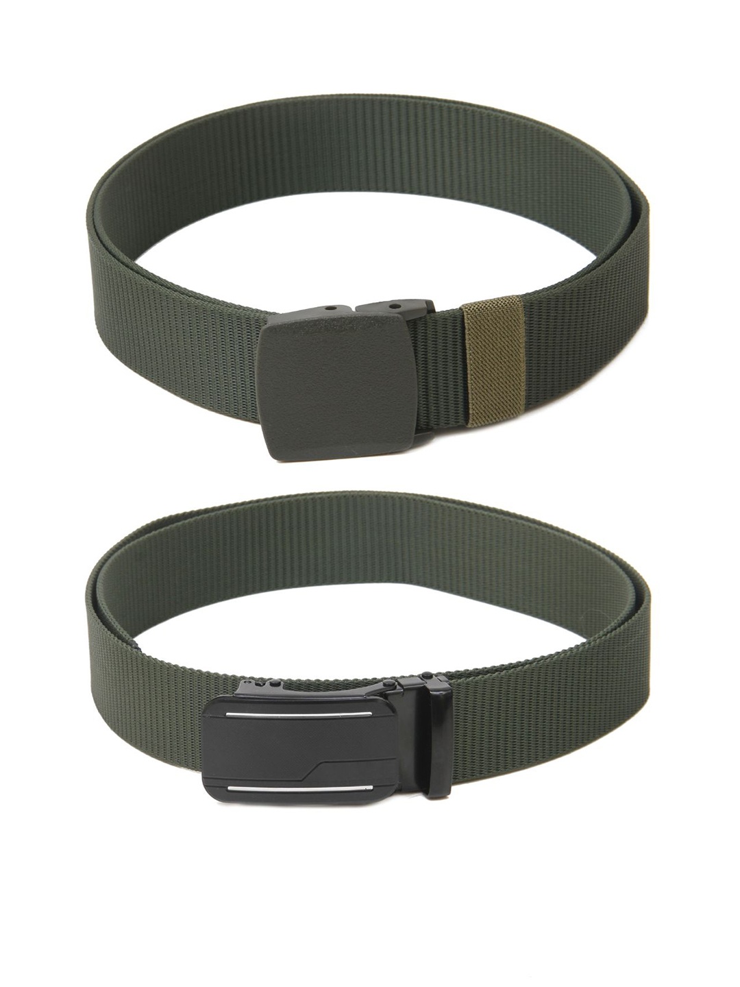 

Calvadoss Set of 2 Men Polyester Canvas Belt, Green