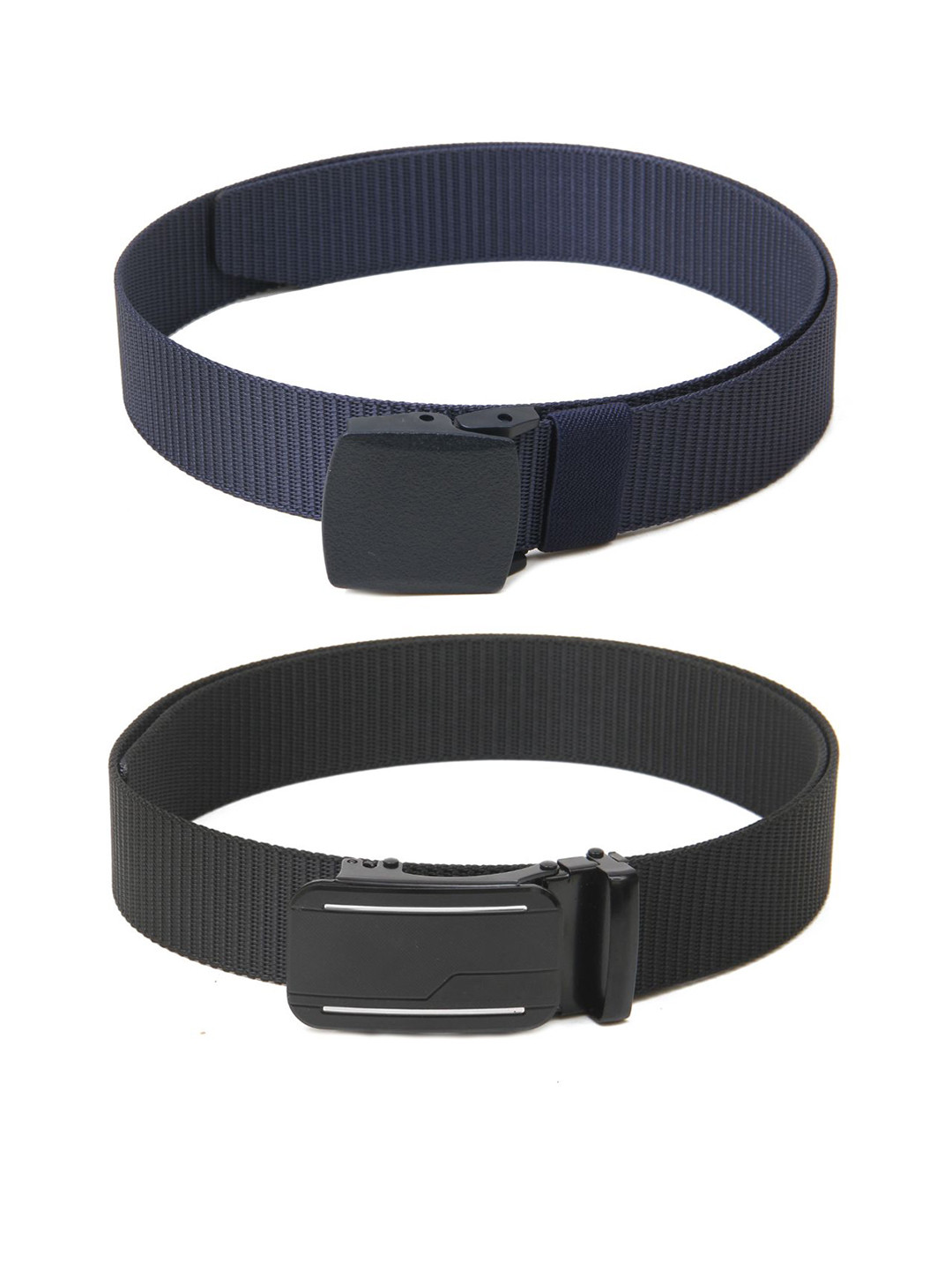 

Calvadoss Set of 2 Men Polyester Canvas Belt, Navy blue
