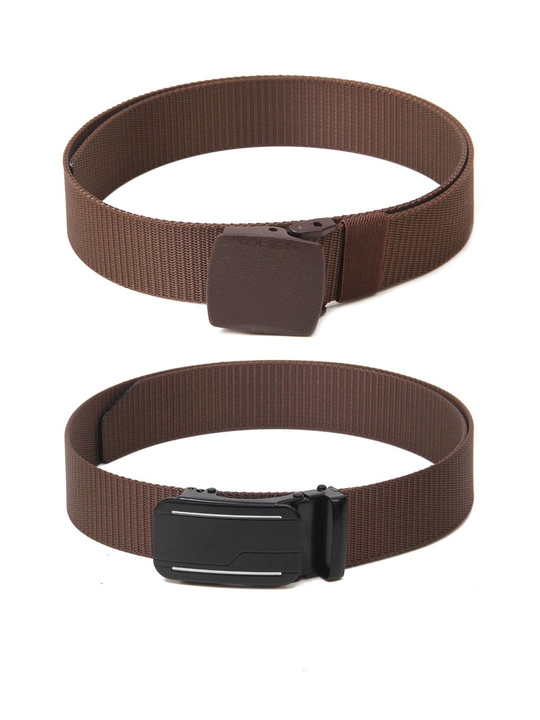 

Calvadoss Set of 2 Men Polyester Canvas Belt, Brown