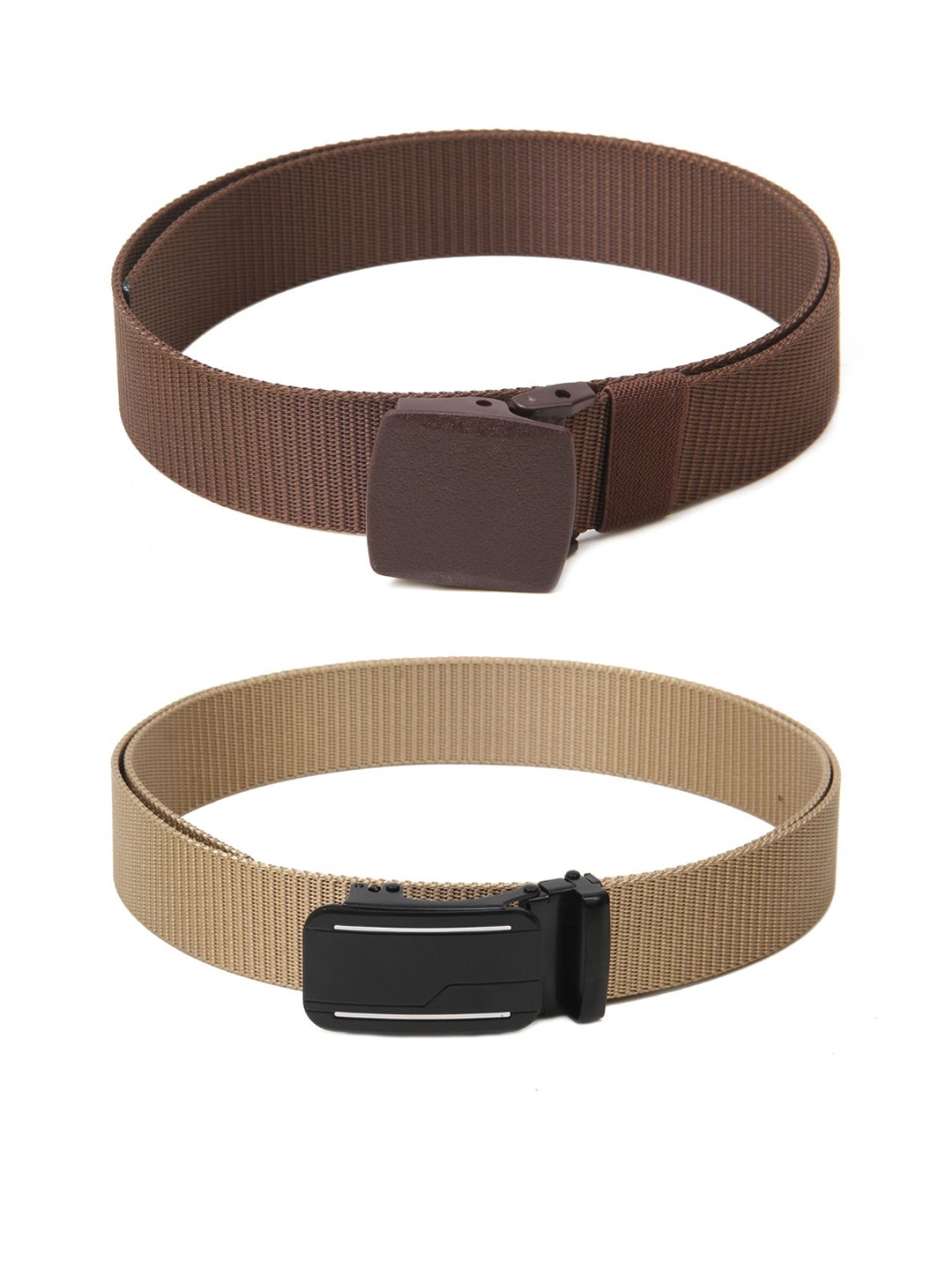 

Calvadoss Set of 2 Men Polyester Canvas Belt, Brown