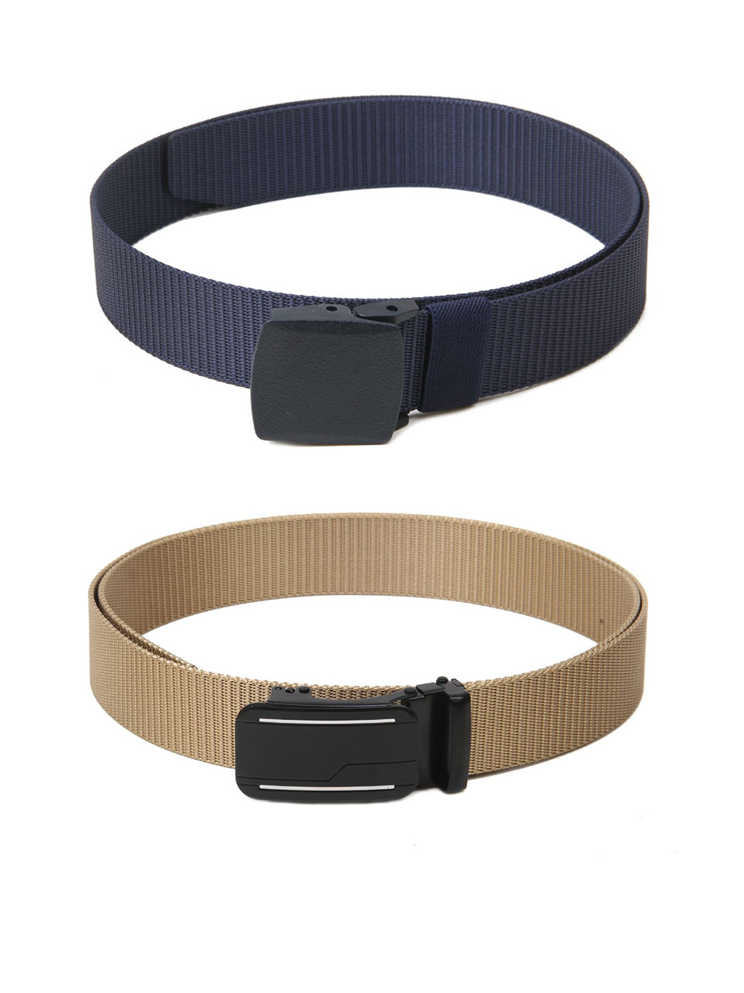 

Calvadoss Set of 2 Men Polyester Canvas Belt, Navy blue
