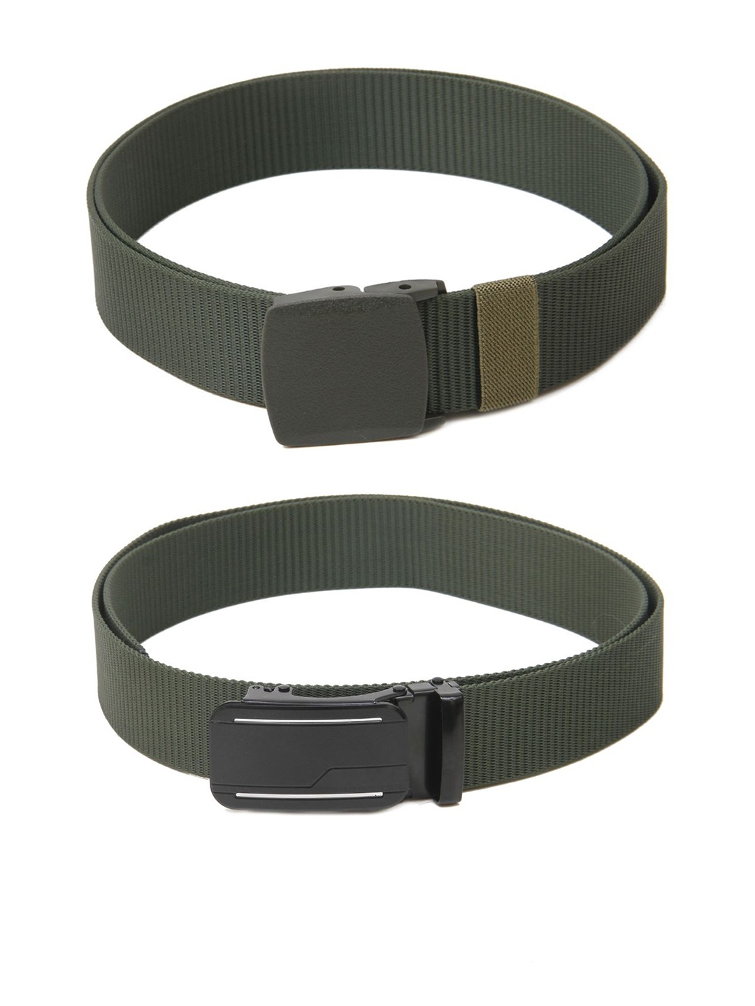 

Calvadoss Girls Set Of 2 Textured Belt, Green