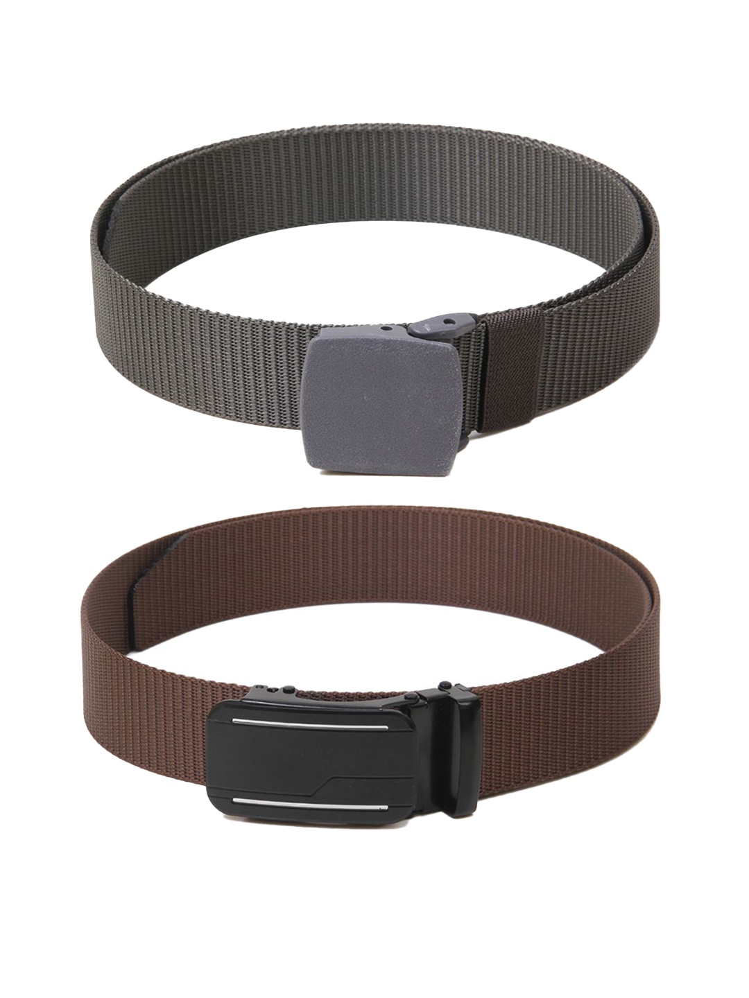 

Calvadoss Girls Set of 2 Textured Belts, Grey