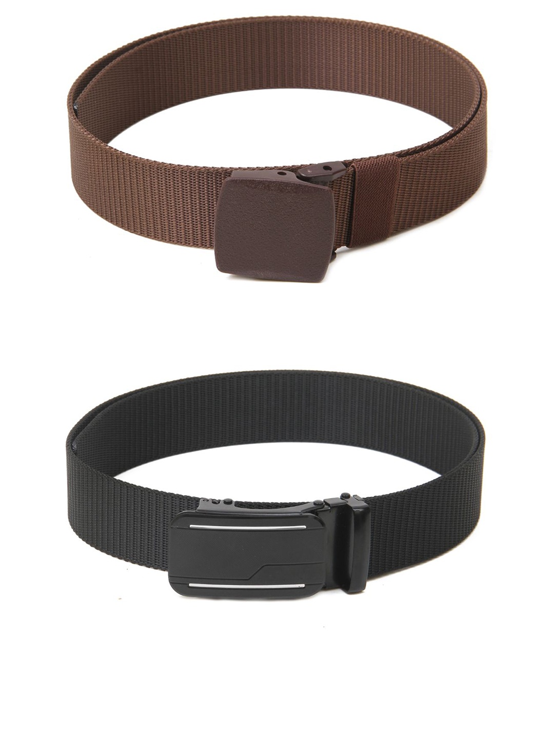 

Calvadoss Girls Set Of 2 Textured Belts, Brown