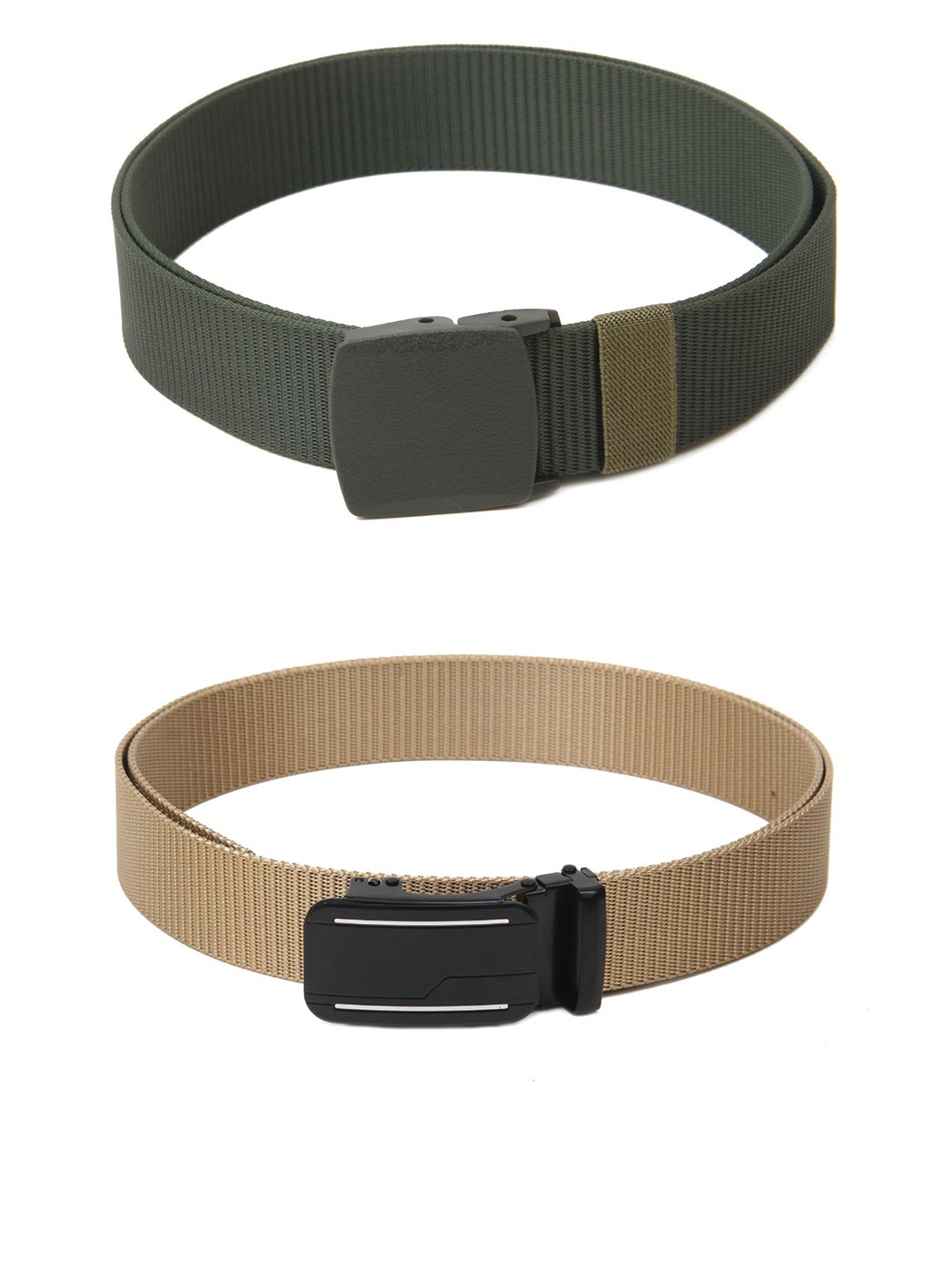 

Calvadoss Girls Set Of 2 Textured Belt, Green