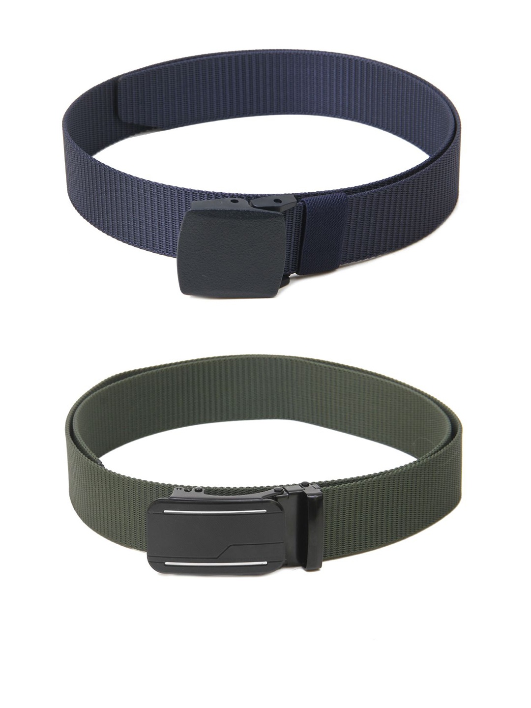 

Calvadoss Girls Set Of 2 Textured Belts, Navy blue