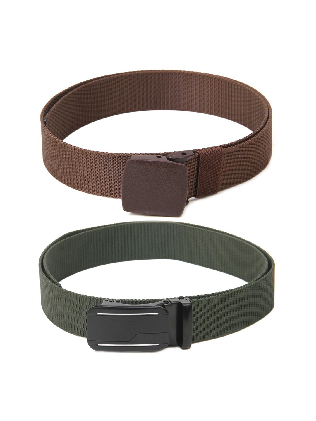 

Calvadoss Girls Set of 2 Textured Belts, Brown