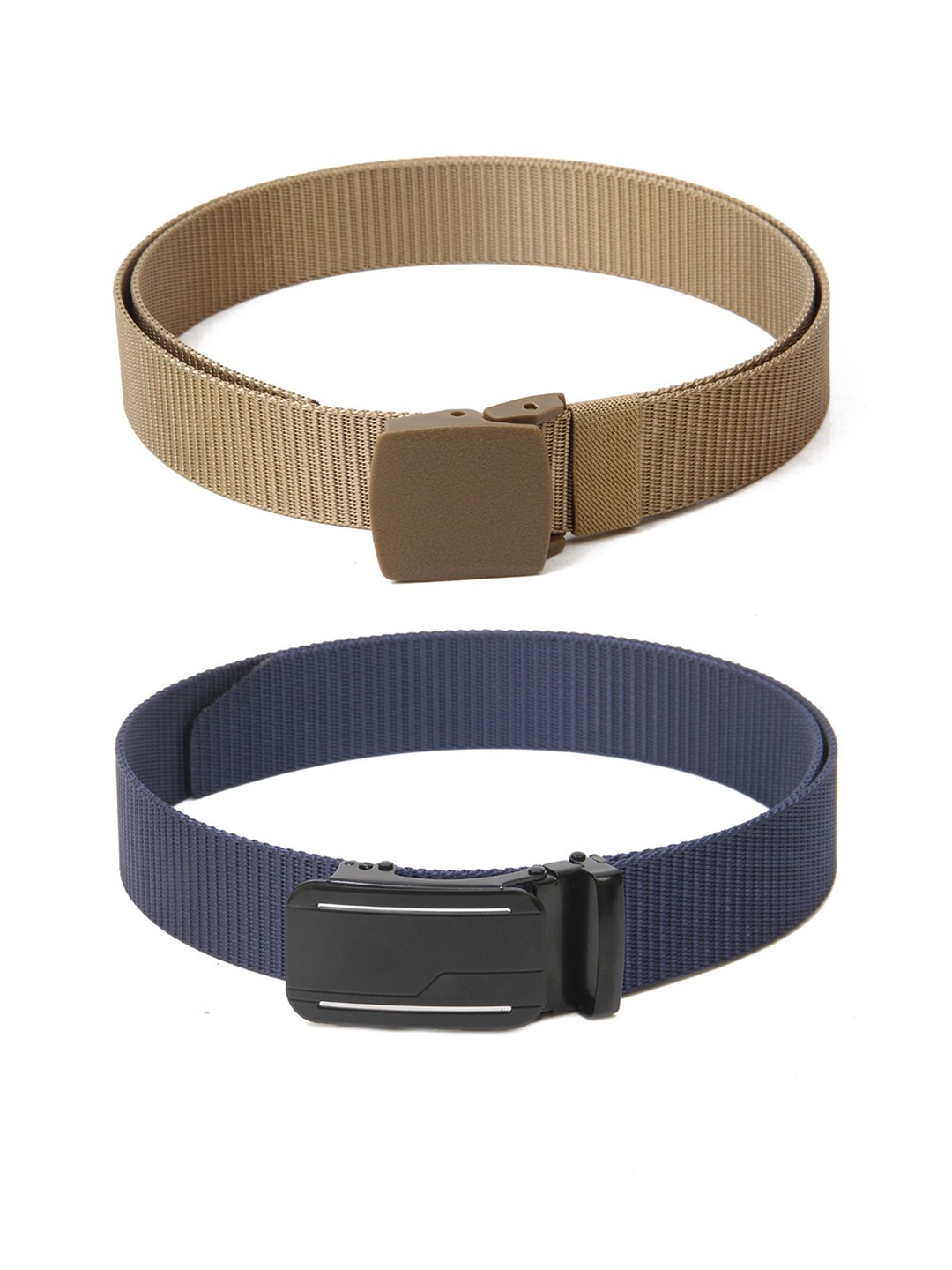 

Calvadoss Girls Set Of 2 Textured Belts, Beige