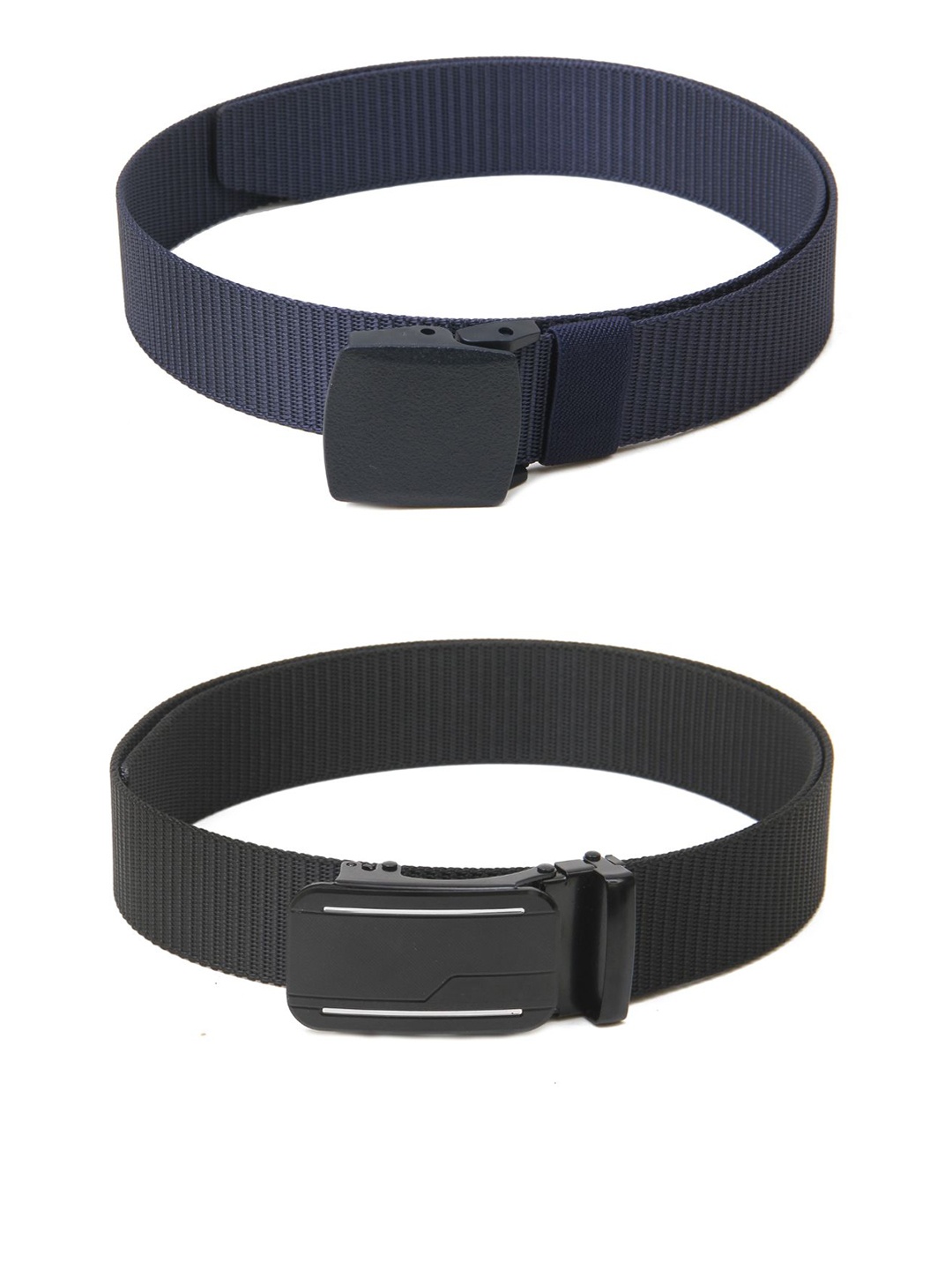 

Calvadoss Girls Set Of 2 Textured Belts, Navy blue