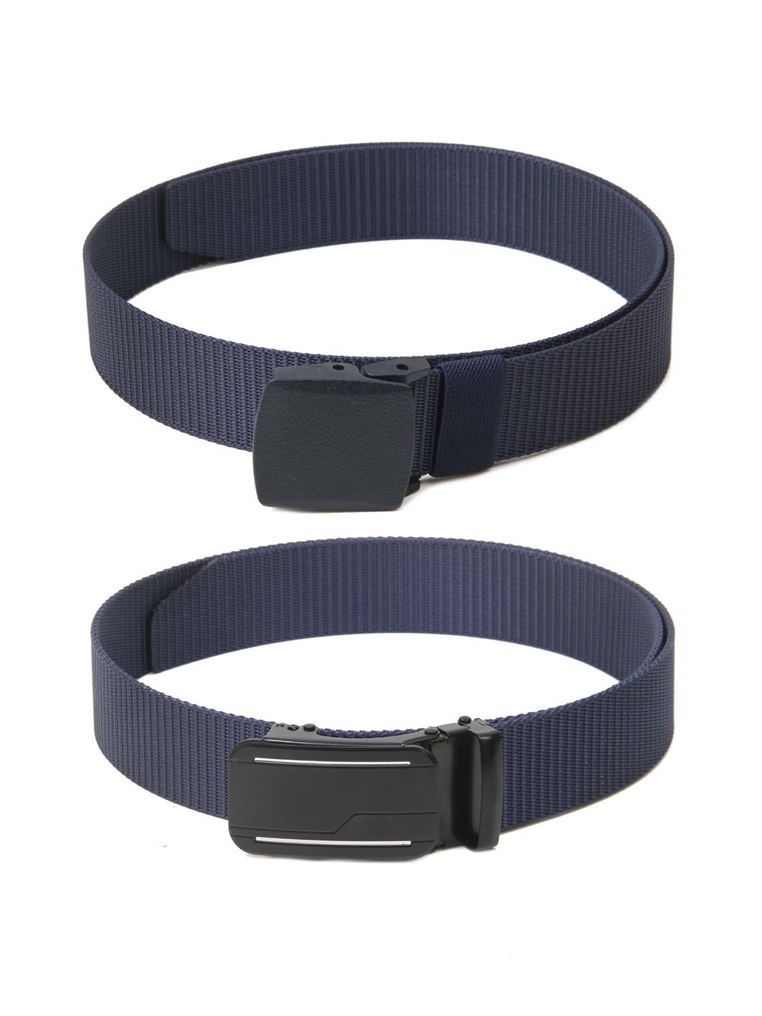 

Calvadoss Girls Set of 2 Textured Belts, Navy blue