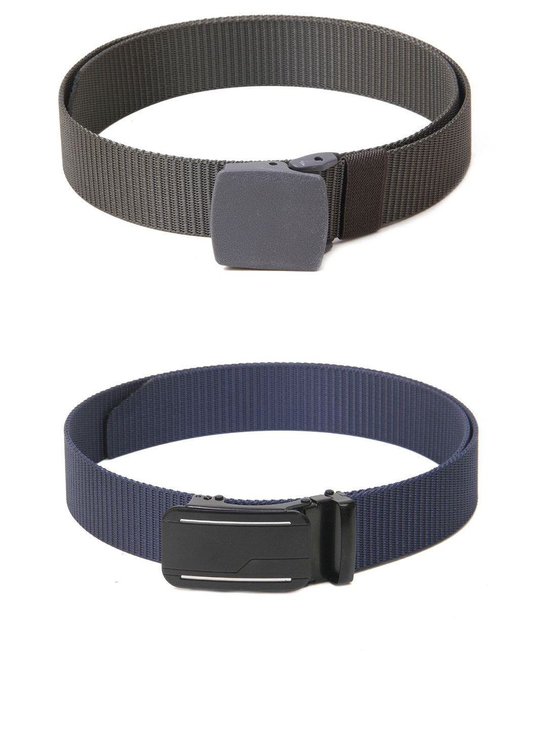 

Calvadoss Girls Set Of 2 Textured Belts, Grey