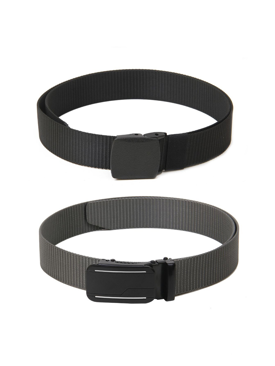 

Calvadoss Girls Set Of 2 Textured Belts, Black