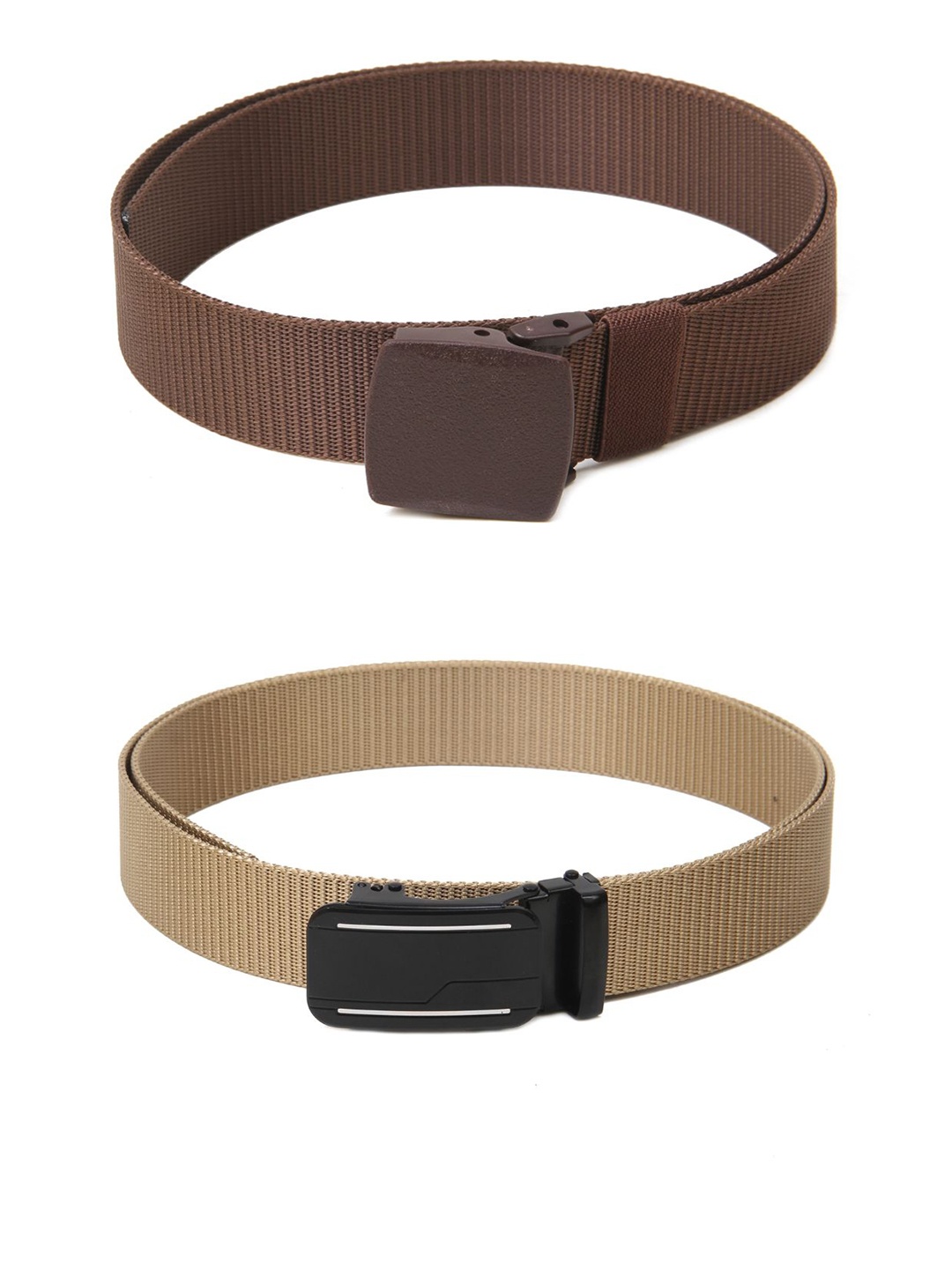 

Calvadoss Girls Set Of 2 Textured Belts, Brown
