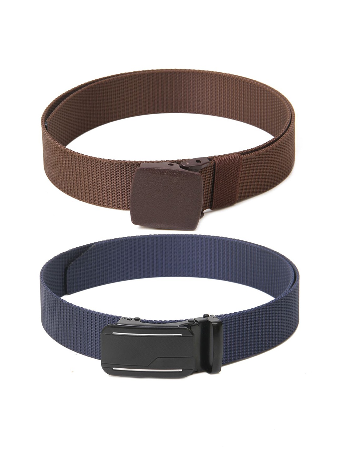 

Calvadoss Girls Set Of 2 Textured Belts, Brown