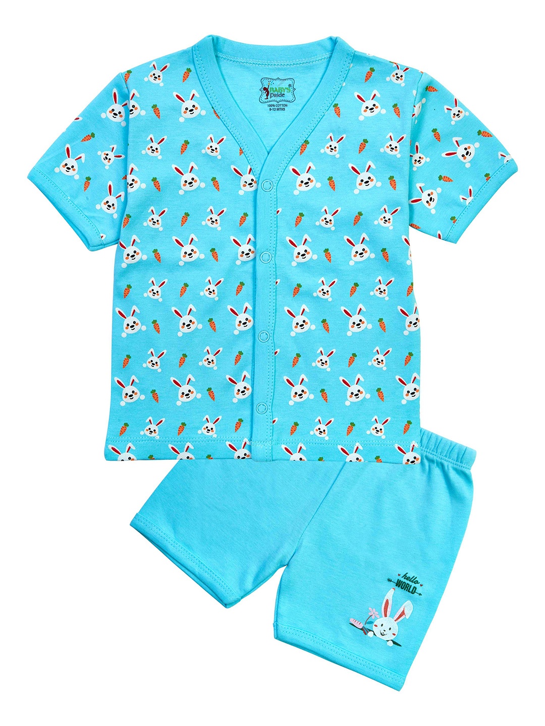

BAESD Boys Printed V-Neck T-shirt With Short, Blue