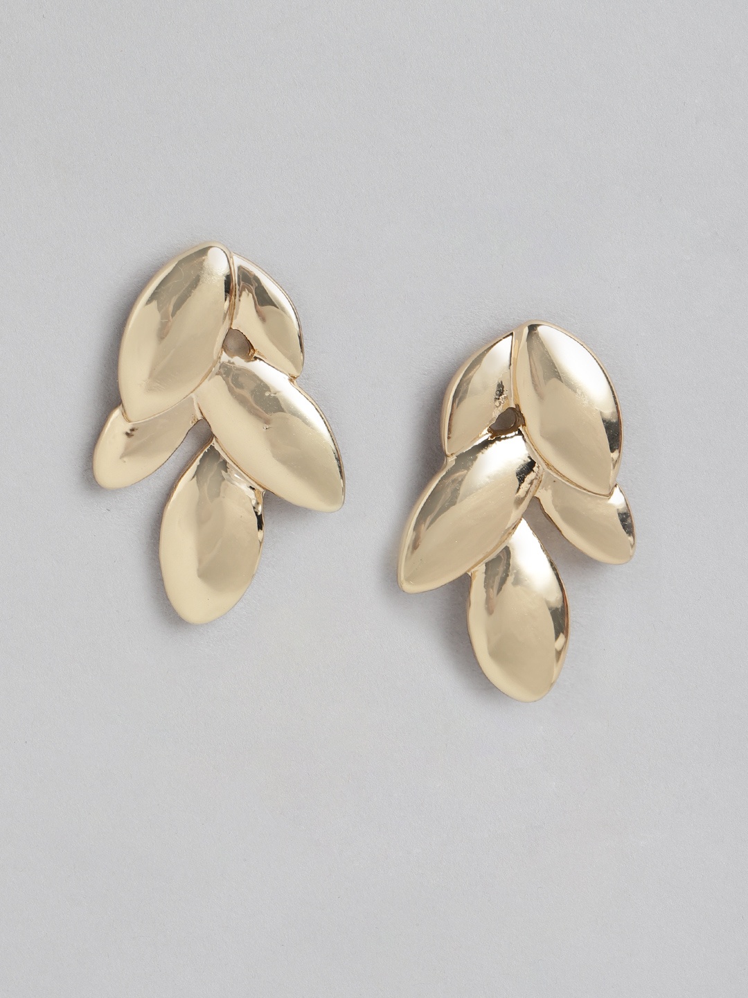 

Forever New Leaf Shaped Drop Earrings, Gold