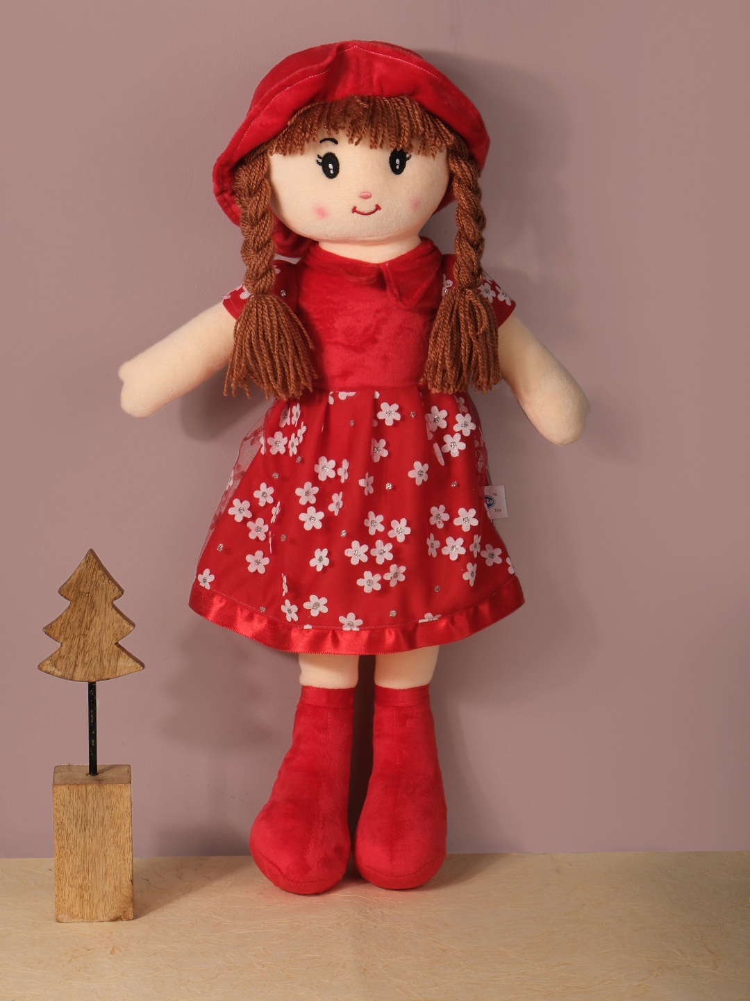 

DukieKooky Kids Polyfill Doll Soft Toys and Dolls, Red