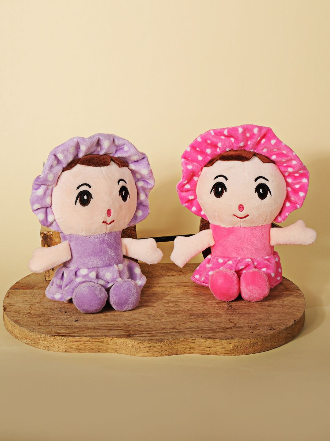 

DukieKooky Kids Set of 2 Polyfill Doll Soft Toys and Dolls, Pink