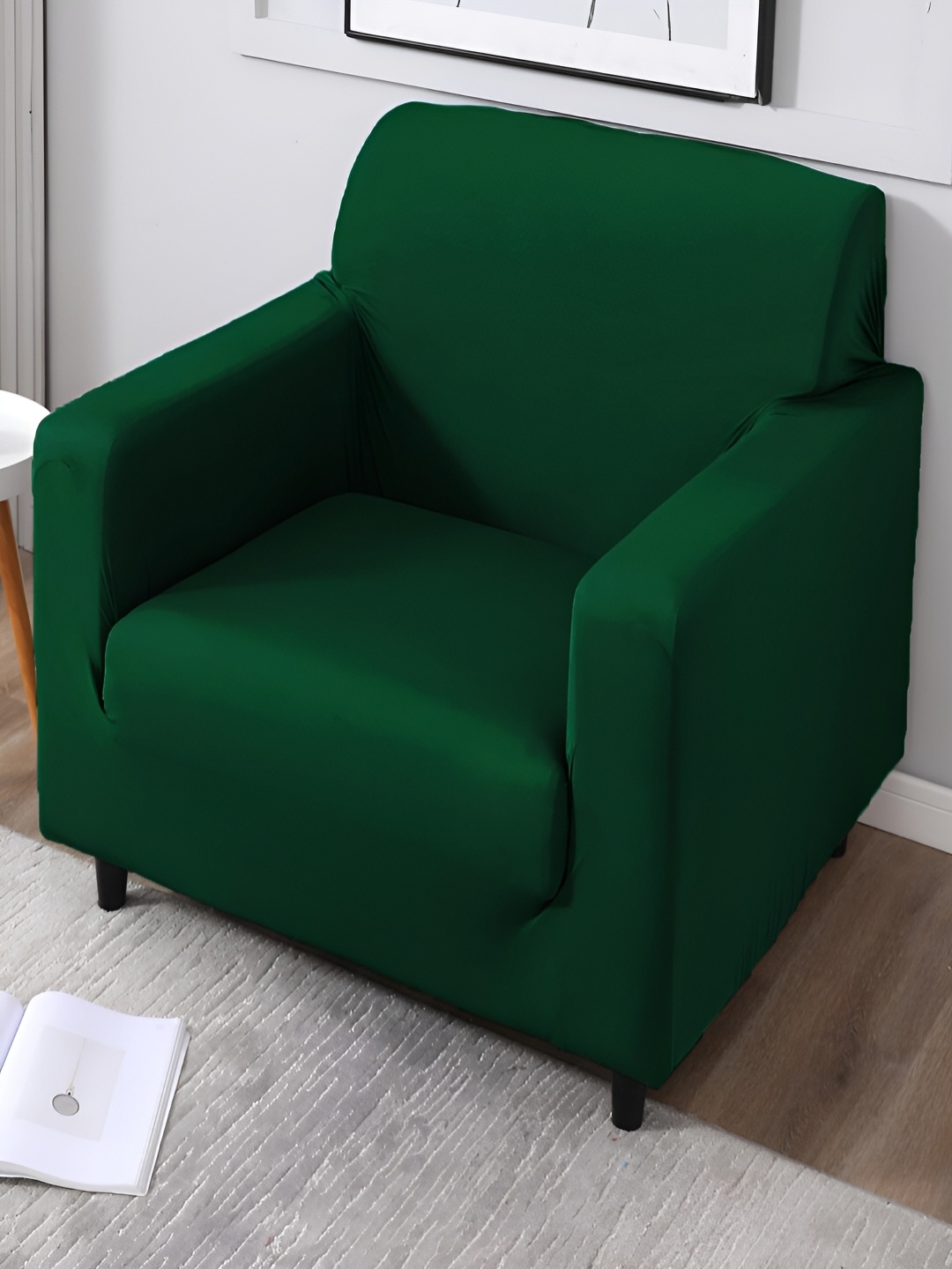

HOKIPO Green 1 Seater Sofa Cover With Arms