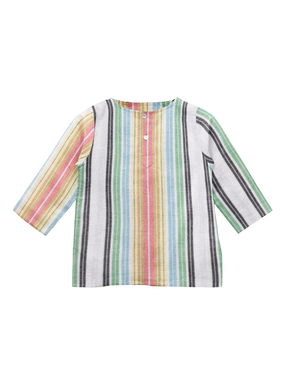 

THE BABY ATELIER Unisex Striped Regular Pure Cotton Kurta & Pyjamas, Green