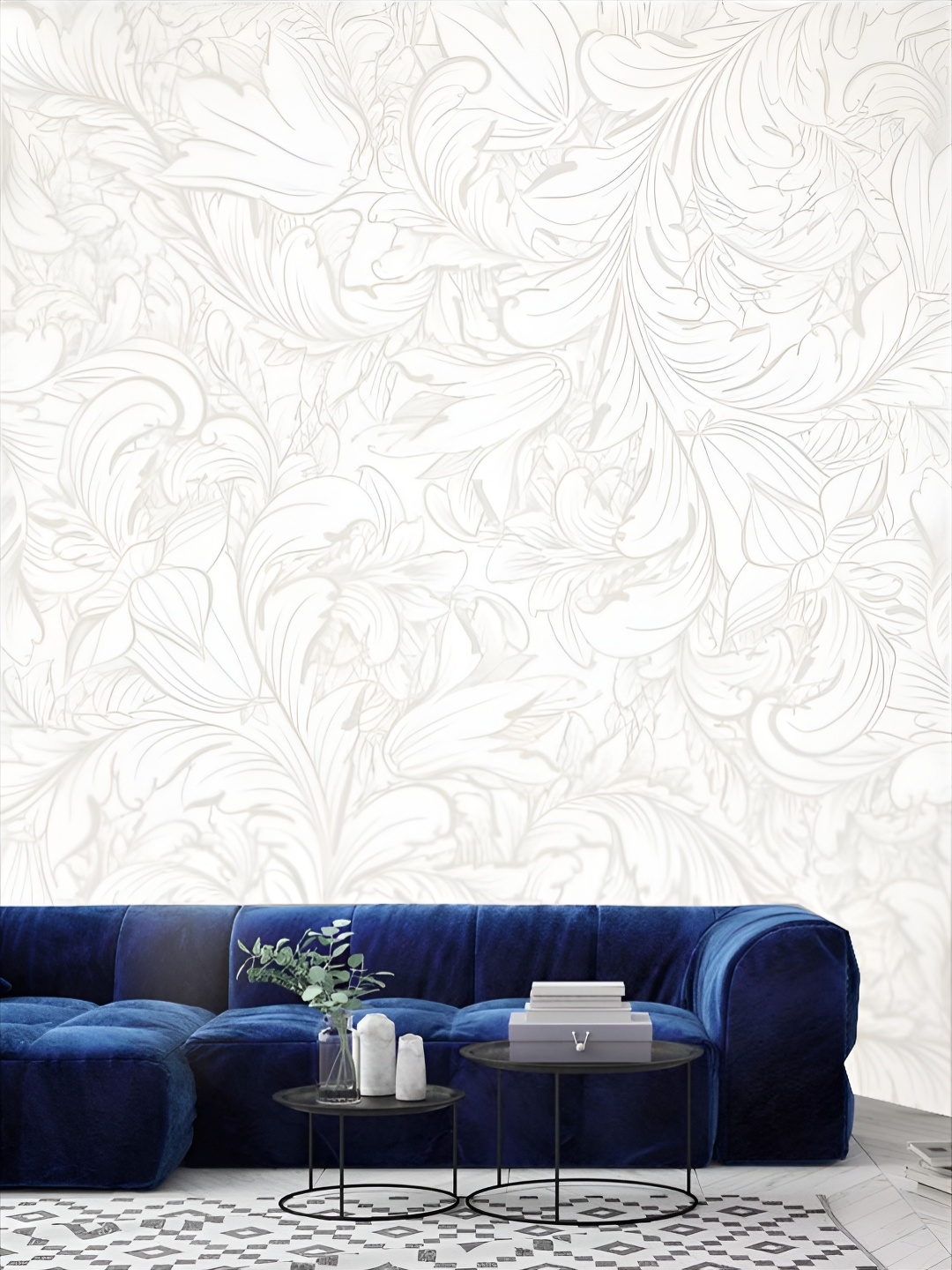 

KSHIRSA White 3D Printed Self Adhesive Wall Sticker