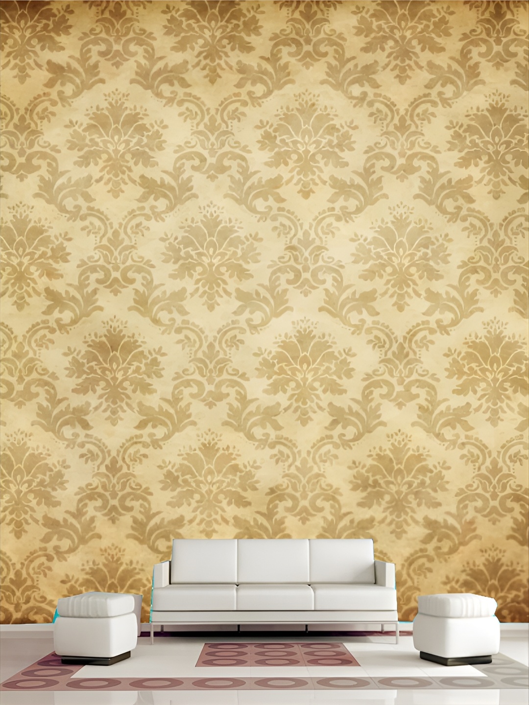 

KSHIRSA Yellow Printed Self-Adhesive Wall Sicker