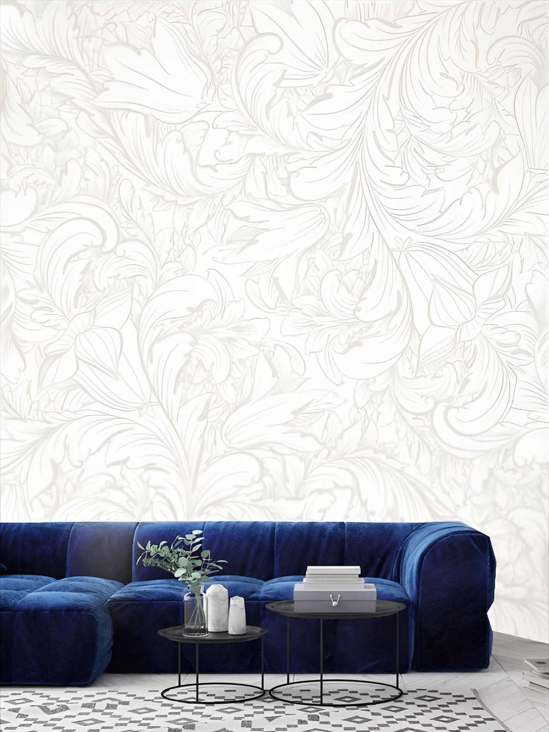 

KSHIRSA White 3D Printed Self Adhesive Wall Sticker