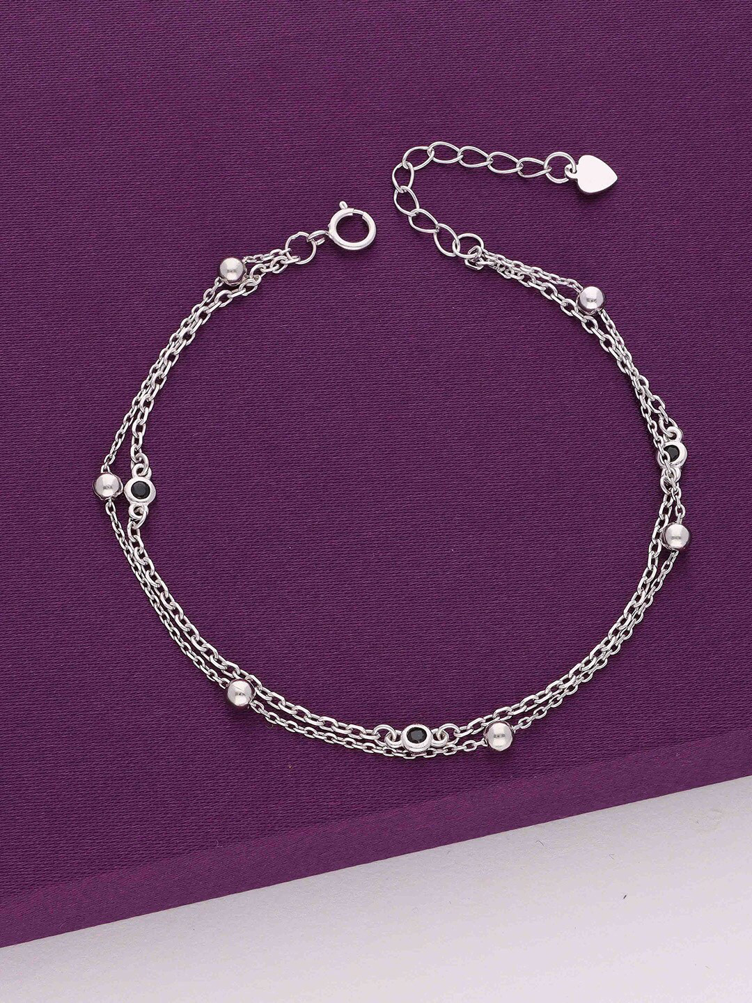 

KAI JEWEL Sterling Silver Cubic Zirconia Rhodium Plated Link Bracelet