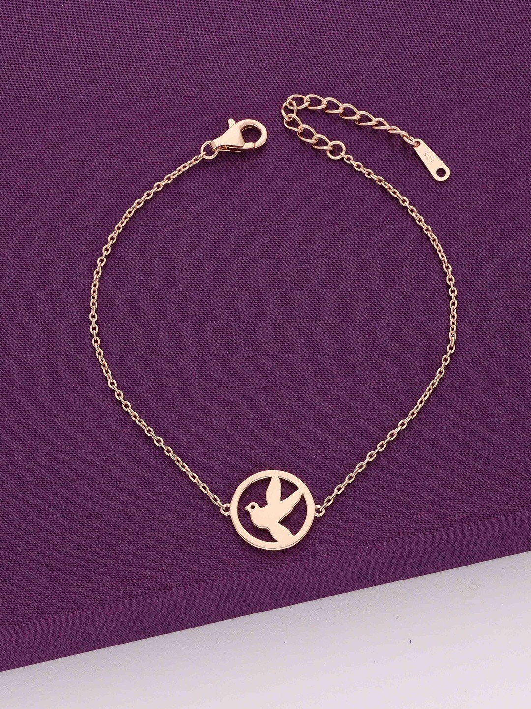 

KAI JEWEL Sterling Silver Cubic Zirconia Charm Bracelet, Rose gold