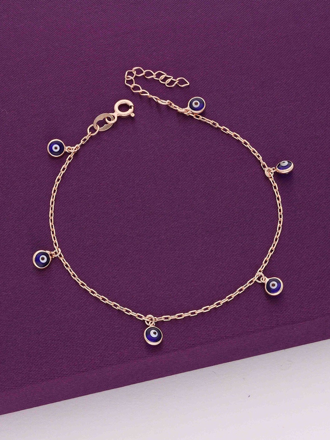 

KAI JEWEL Sterling Silver Cubic Zirconia Rose Gold Plated Charm Bracelet