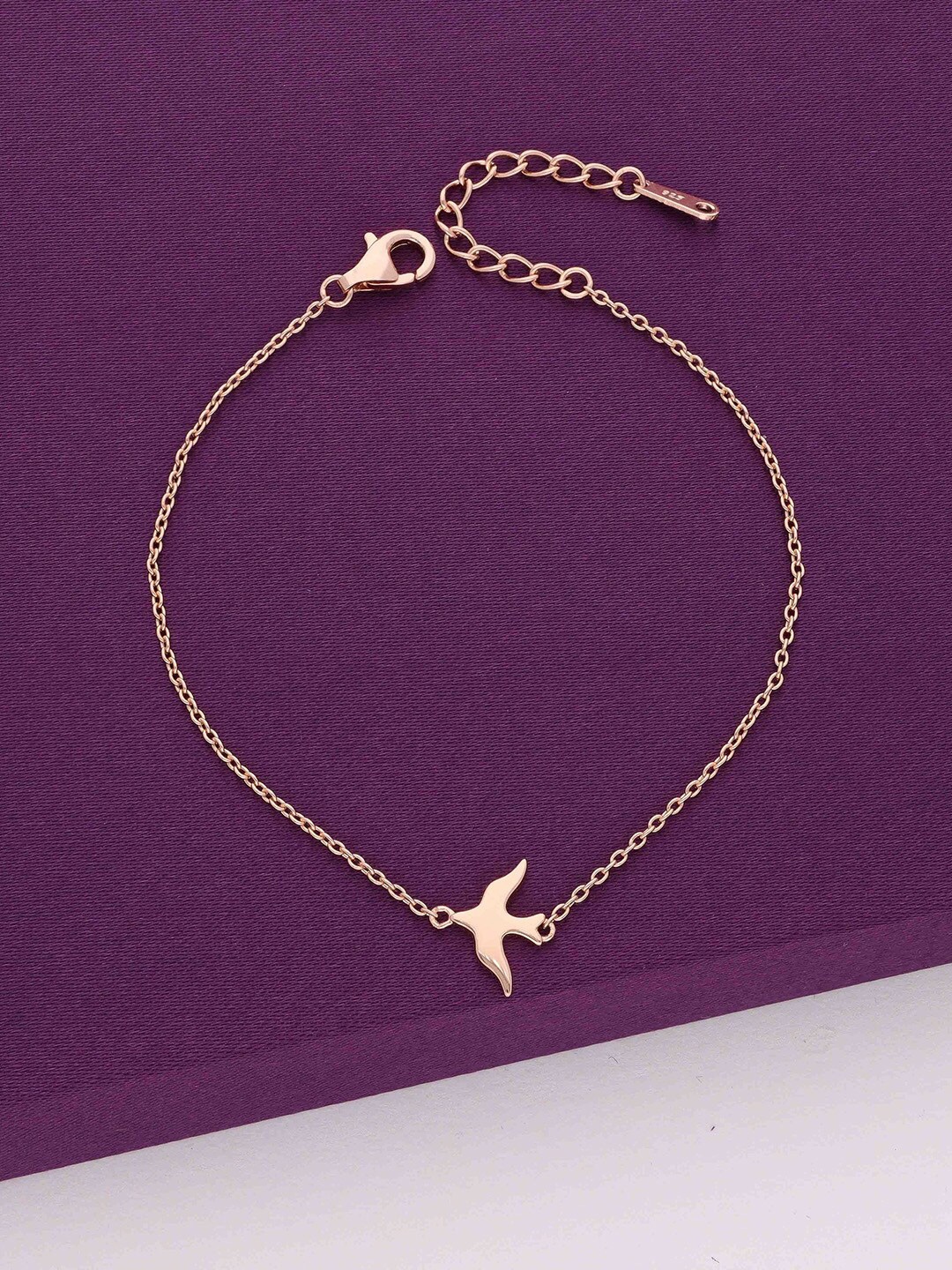 

KAI JEWEL Sterling Silver Cubic Zirconia Rose Gold Plated Link Bracelet