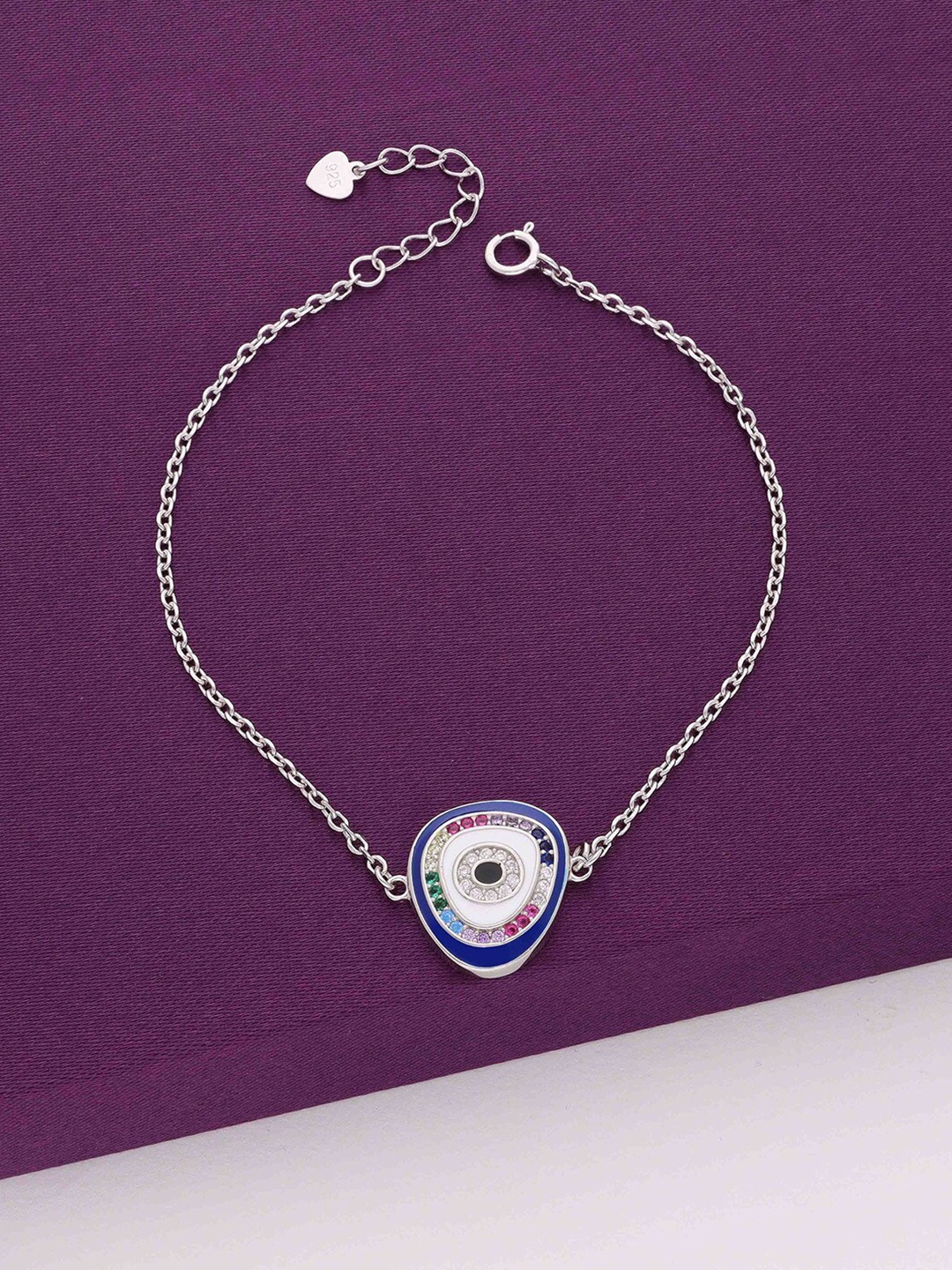 

KAI JEWEL Sterling Silver Cubic Zirconia Rhodium Plated Link Bracelet