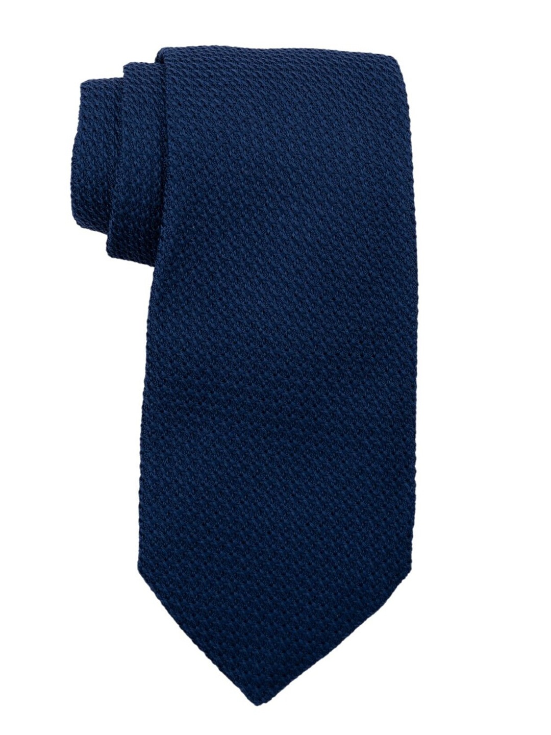 

The Tie Hub Men Woven Design Broad Tie, Navy blue