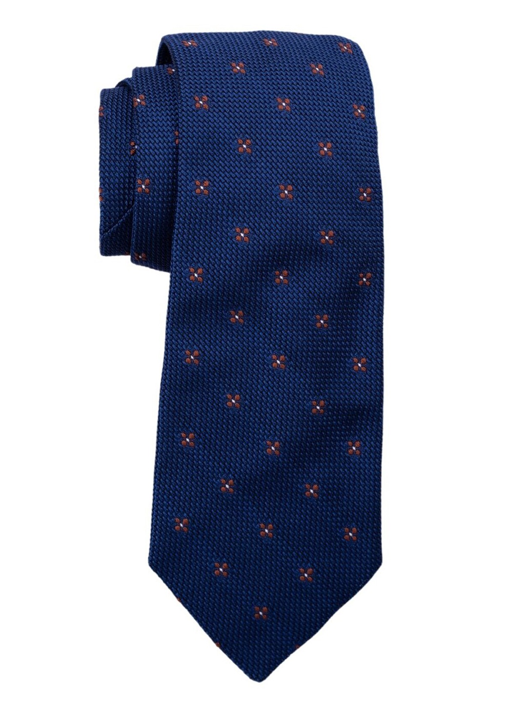 

The Tie Hub Men Woven Design Broad Tie, Navy blue