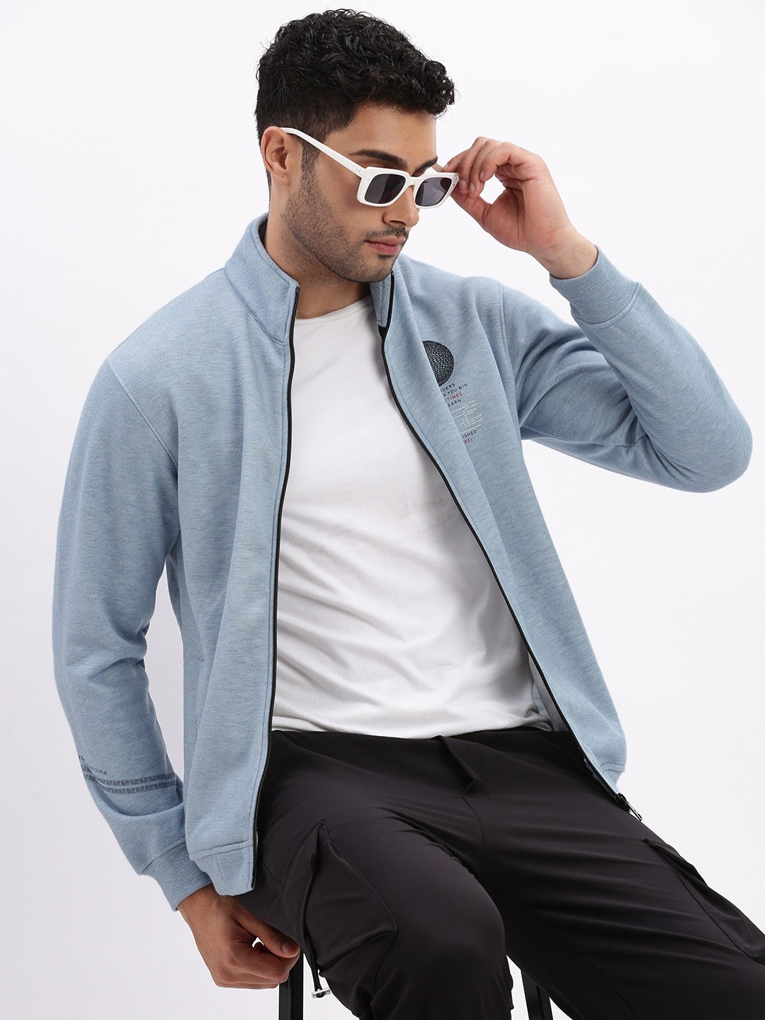 

SHOWOFF Windcheater Cotton Bomber Jacket, Blue