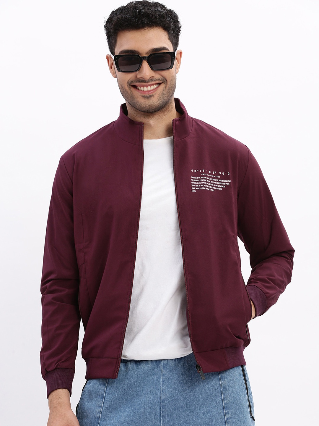 

SHOWOFF Windcheater Bomber Jacket, Purple
