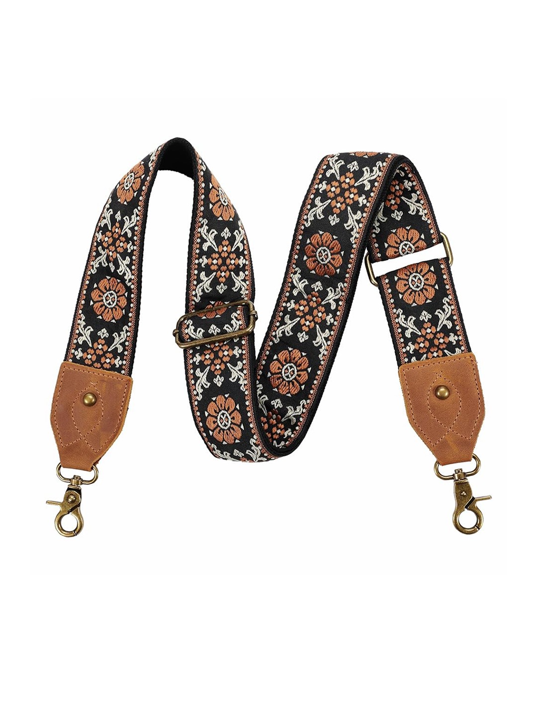 

Palay Embroidered Luggage Strap, Brown